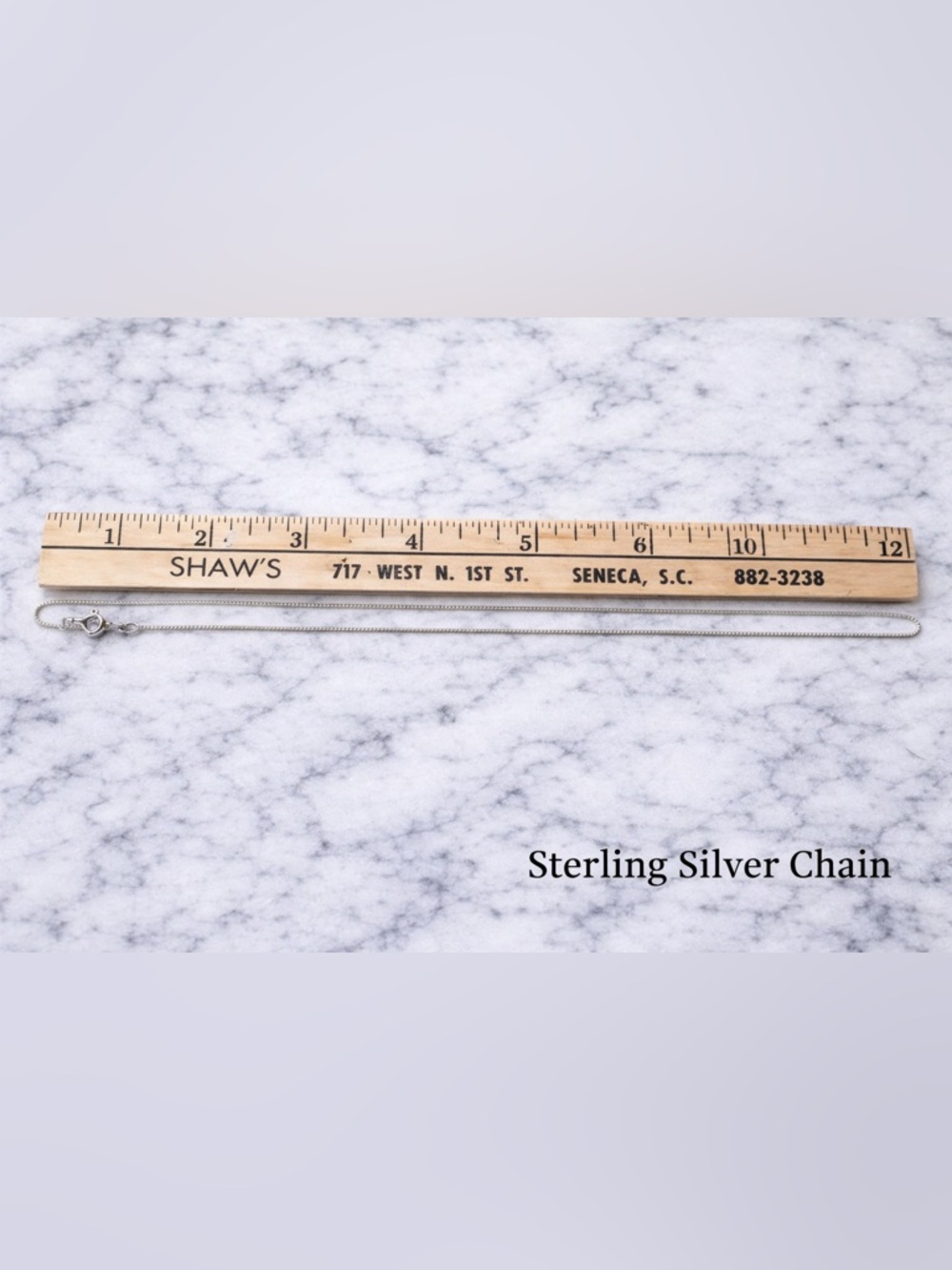 Sterling Silver Chain Necklace 24” Dainty Box Chain Long Layering